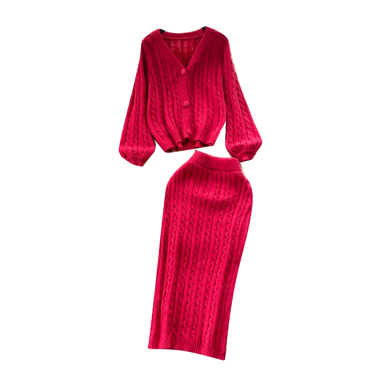 Fall Basics 2 Piece Set For Women Top And Skirts Set Clothing Wholesale