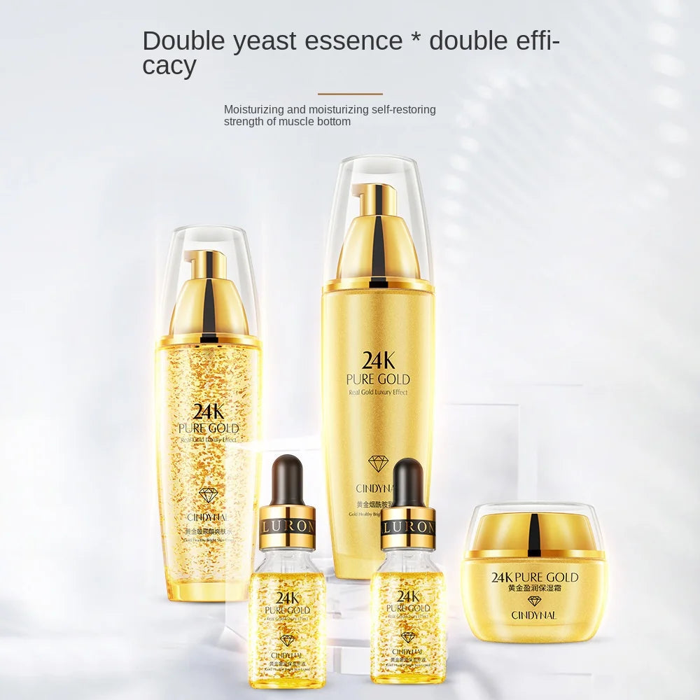 24K Gold Luxury Skincare Set - Anti-Aging Face Care Collection