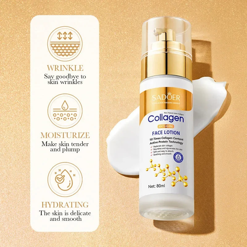 SADOER Collagen Facial Serum - Hydrating & Anti-Aging Face Moisturizer