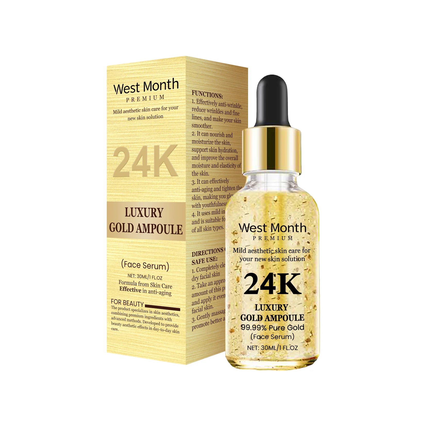 24K Gold Complete Skincare Set - 3-Piece Anti-Aging Collection