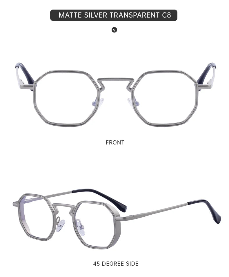 Small Frame Hexason Steampunk Sunglasses Men 2025 Luxury Brand Vintage Punk Eyewear Classic Polygon Metal Sun Glasses Male UV400