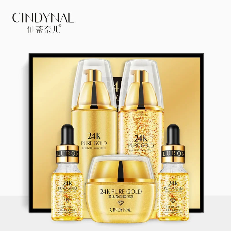 24K Gold Luxury Skincare Set - Anti-Aging Face Care Collection