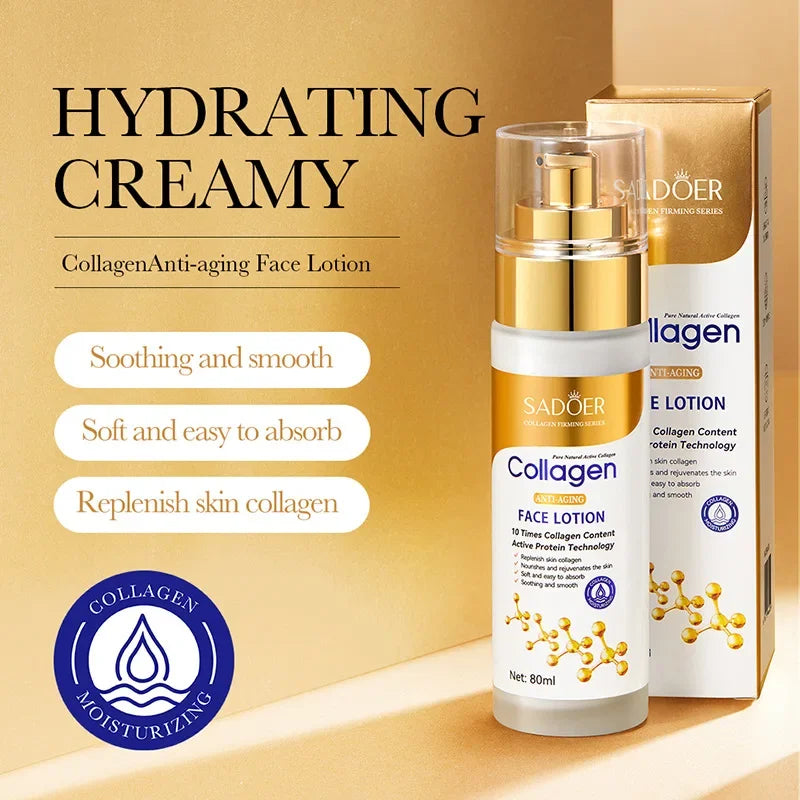 SADOER Collagen Facial Serum - Hydrating & Anti-Aging Face Moisturizer