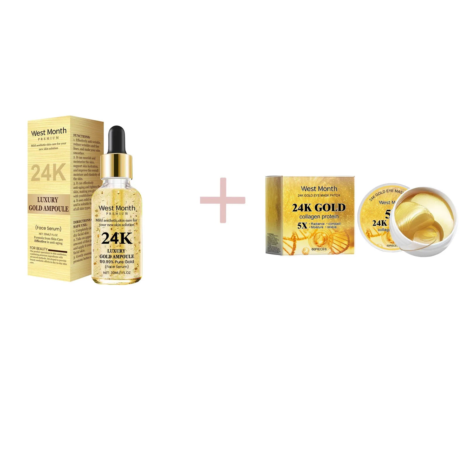24K Gold Complete Skincare Set - 3-Piece Anti-Aging Collection