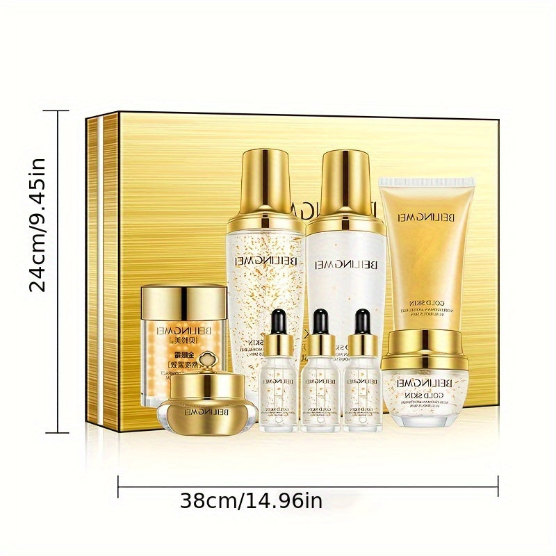 BEILINGMEI Golden Skin Luxury 9-Piece Skincare Set - Complete Anti-Aging Collection